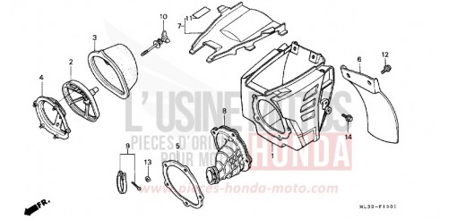 FILTRE A AIR (CR500RM-) CR500RP de 1993